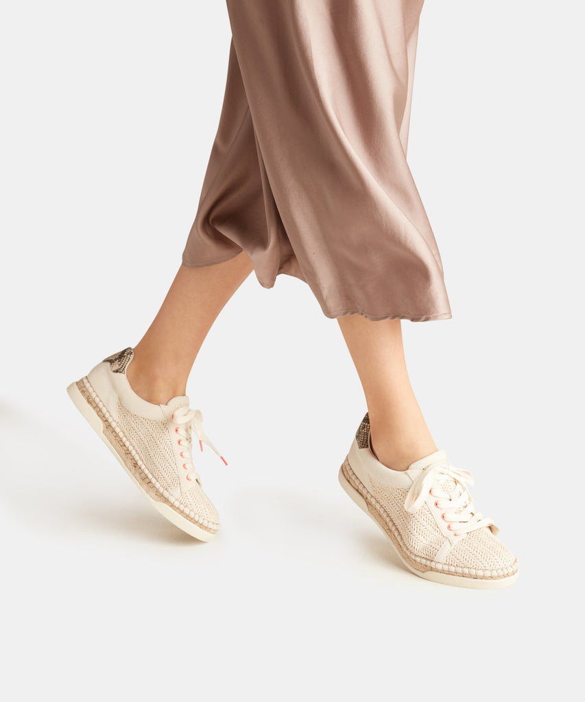 MADOX SNEAKERS IN IVORY RAFFIA -   Dolce Vita - image 2