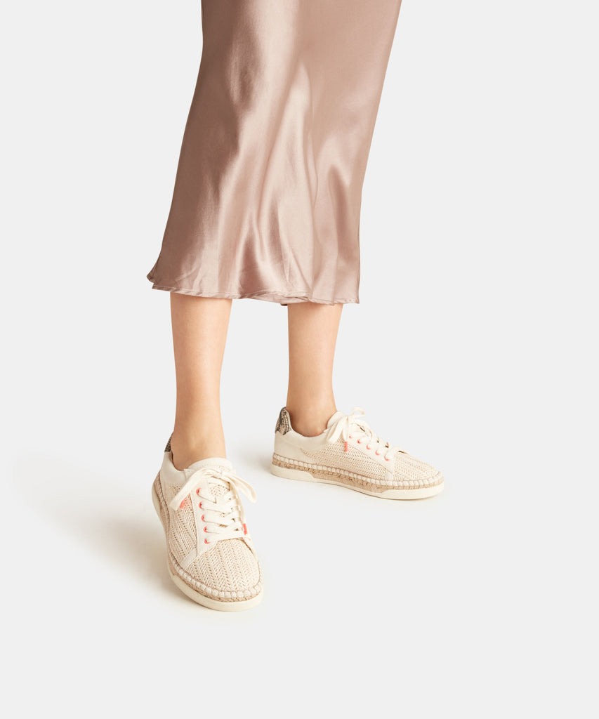 MADOX SNEAKERS IN IVORY RAFFIA -   Dolce Vita - image 5