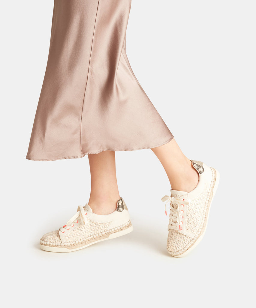 MADOX SNEAKERS IN IVORY RAFFIA -   Dolce Vita - image 7
