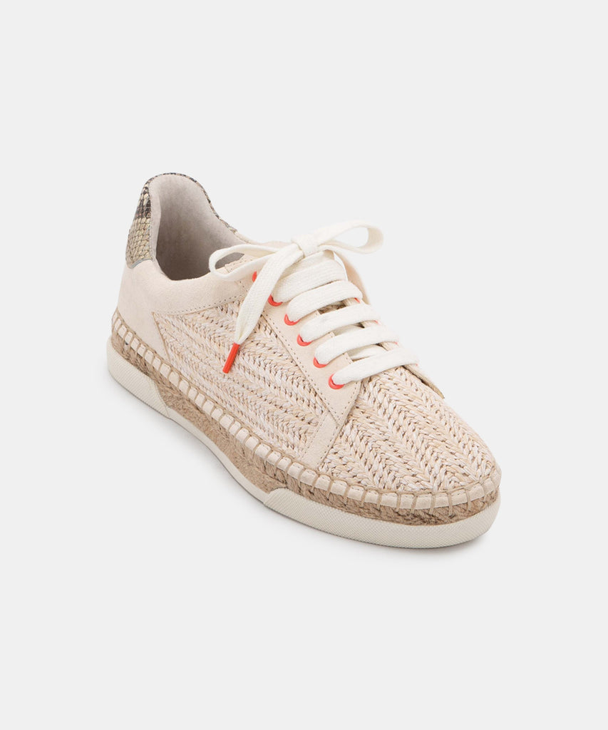 MADOX SNEAKERS IN IVORY RAFFIA -   Dolce Vita - image 3