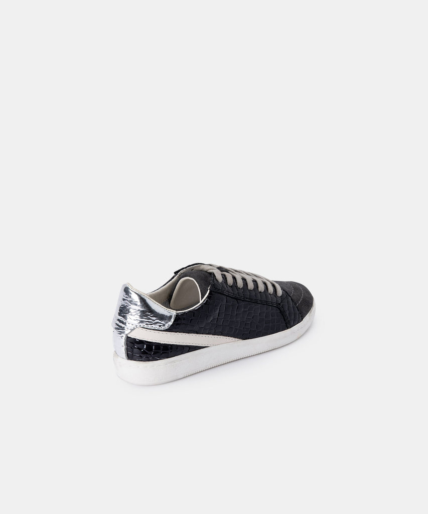 NINO SNEAKERS IN ANTHRACITE PATENT CROCO LEATHER -   Dolce Vita - image 4