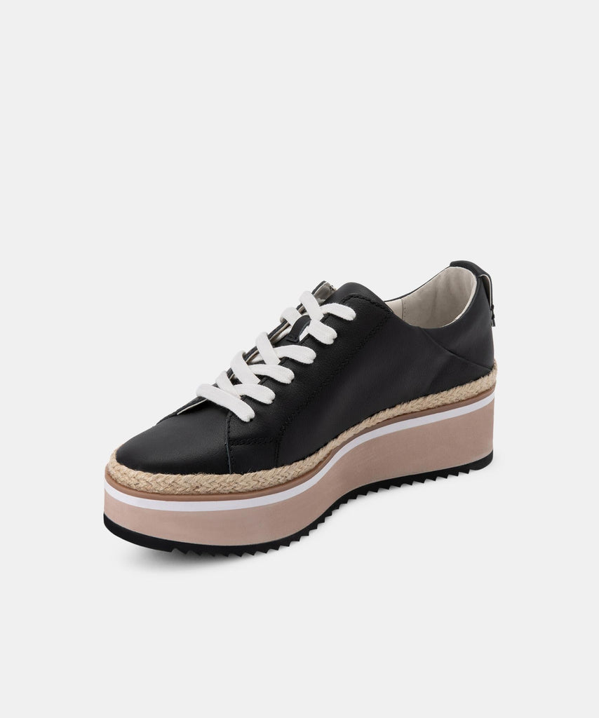 TINLEY SNEAKERS IN BLACK LEATHER -   Dolce Vita - image 7