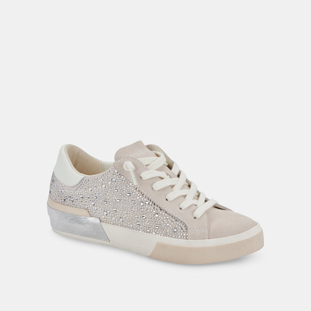 ZINA CRYSTAL SNEAKERS IVORY SUEDE - image 2