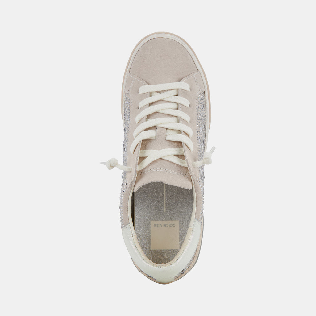 ZINA CRYSTAL SNEAKERS IVORY SUEDE - image 8
