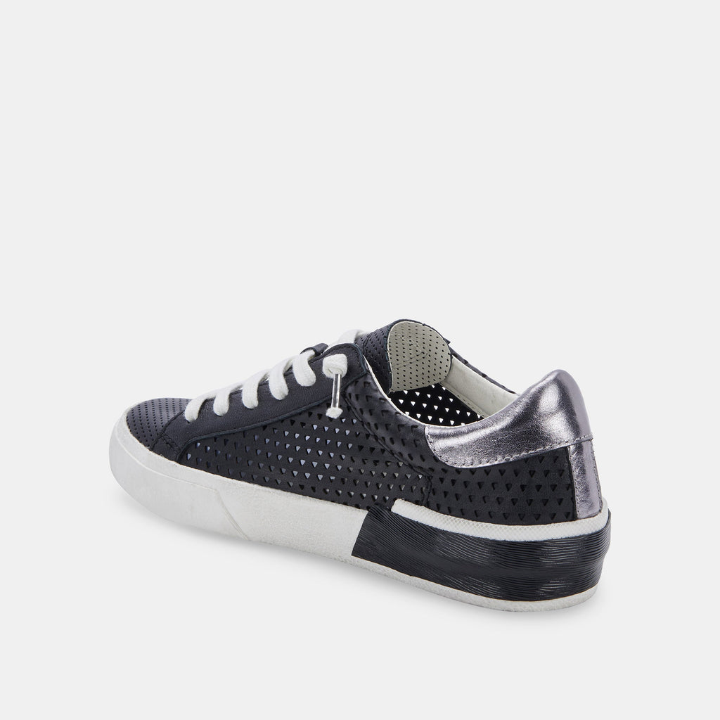 ZINA PERFORATED SNEAKERS BLACK PERFORATED LEATHER - re:vita - image 6