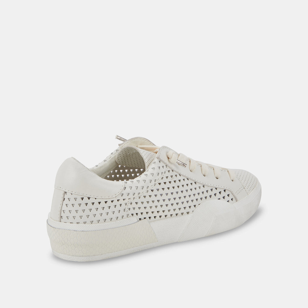 ZINA PERFORATED SNEAKERS WHITE PERFORATED LEATHER - image 5