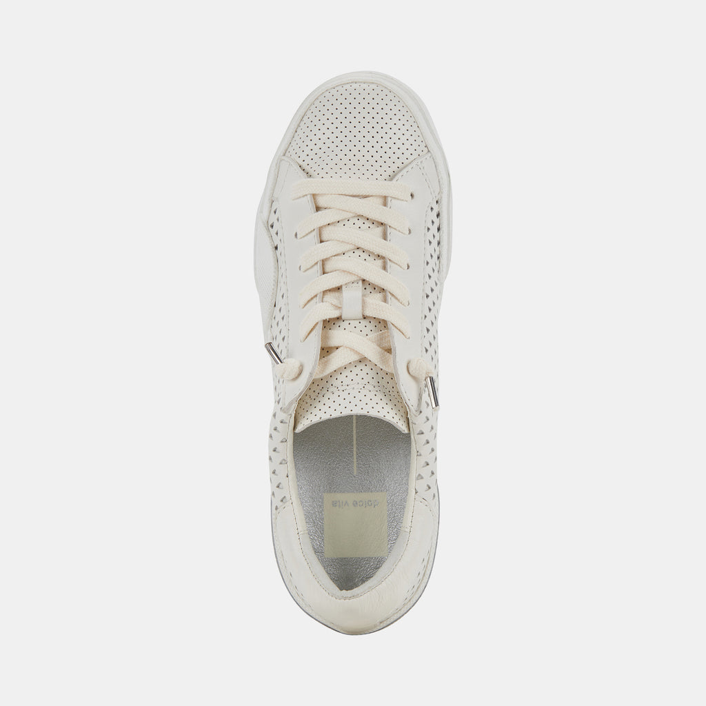ZINA PERFORATED SNEAKERS WHITE PERFORATED LEATHER - image 13