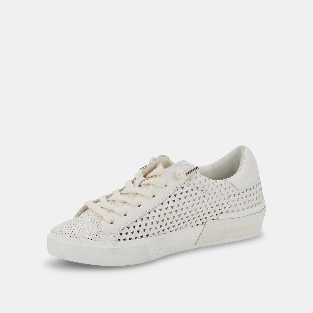 ZINA PERFORATED SNEAKERS WHITE PERFORATED LEATHER - image 7