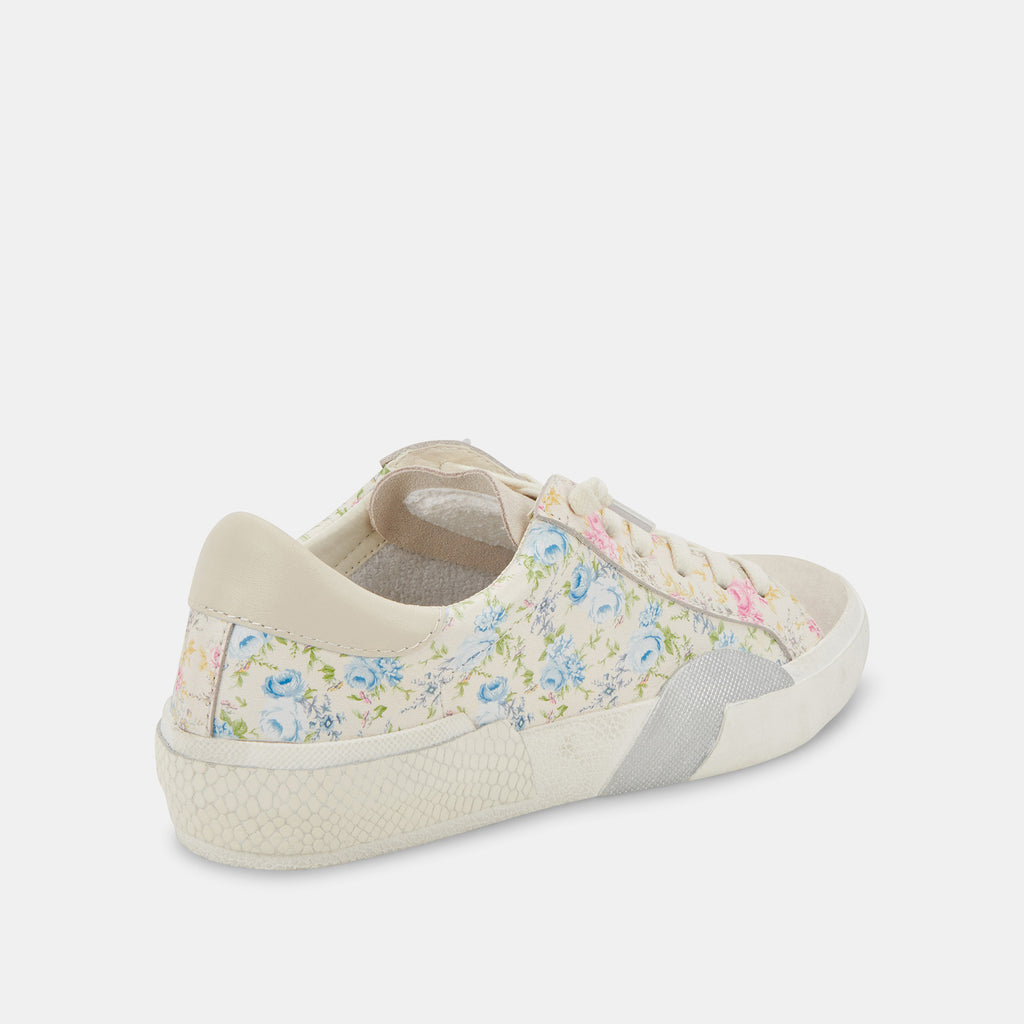 ZINA SNEAKERS BLUE FLORAL LEATHER - image 5
