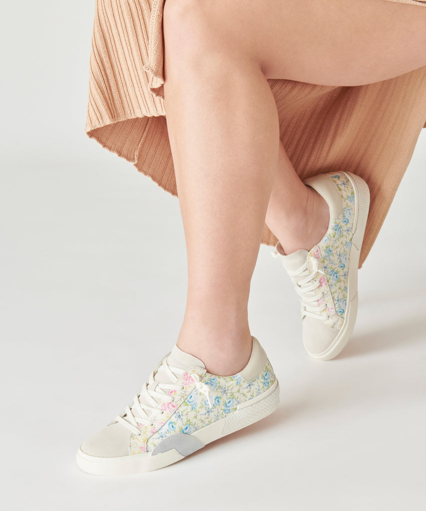 ZINA SNEAKERS BLUE FLORAL LEATHER - image 2
