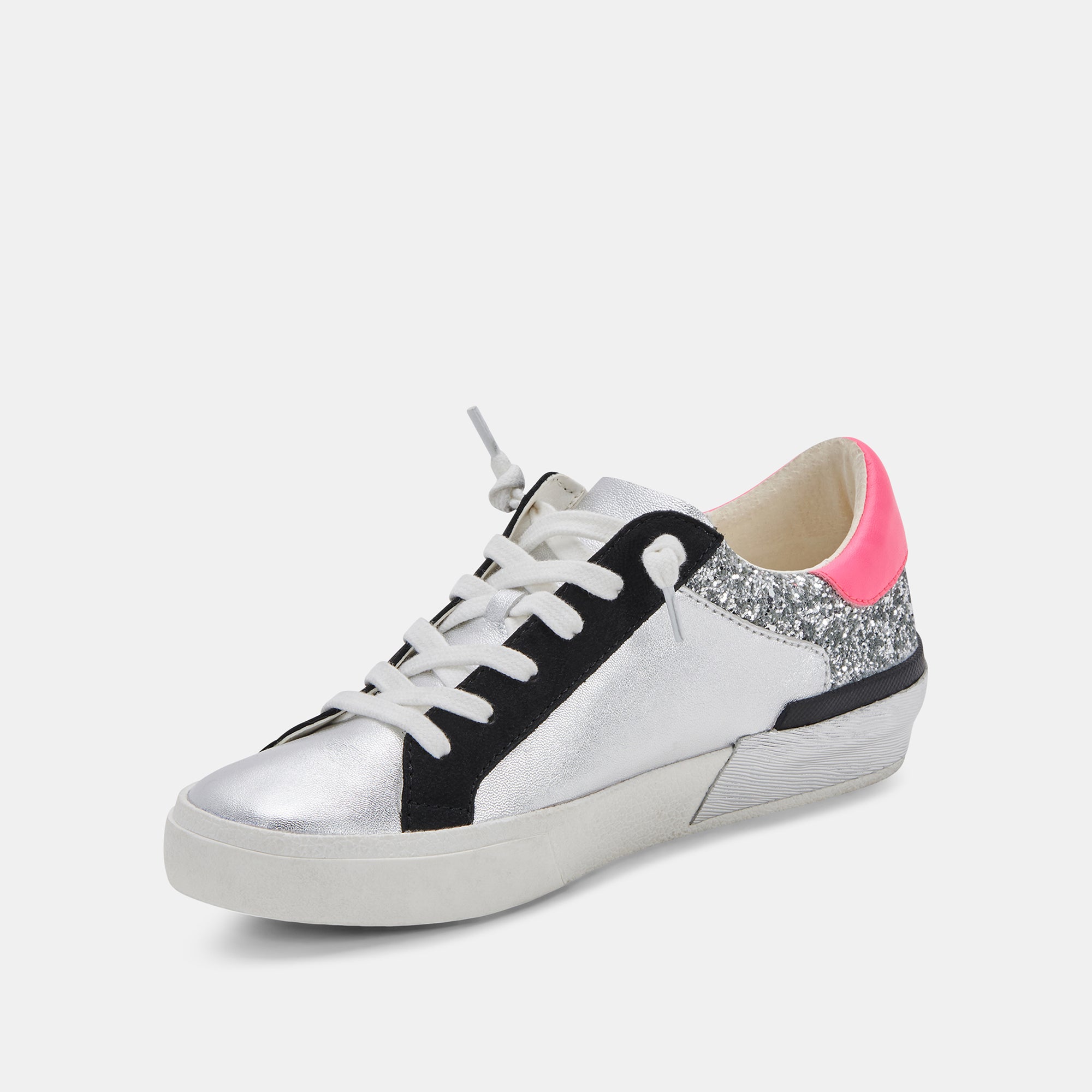 ZINA SNEAKERS DK SILVER LEATHER – Dolce