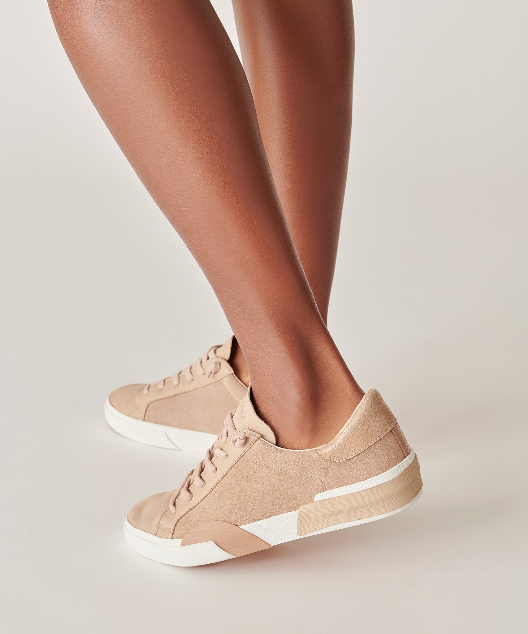 zina sneakers in dune metallic calf hair