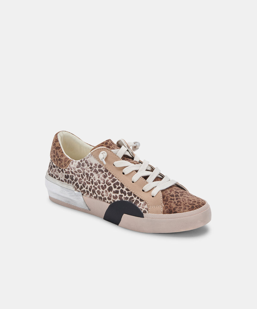 ZINA SNEAKERS LEOPARD MULTI DUSTED SUEDE – Dolce Vita