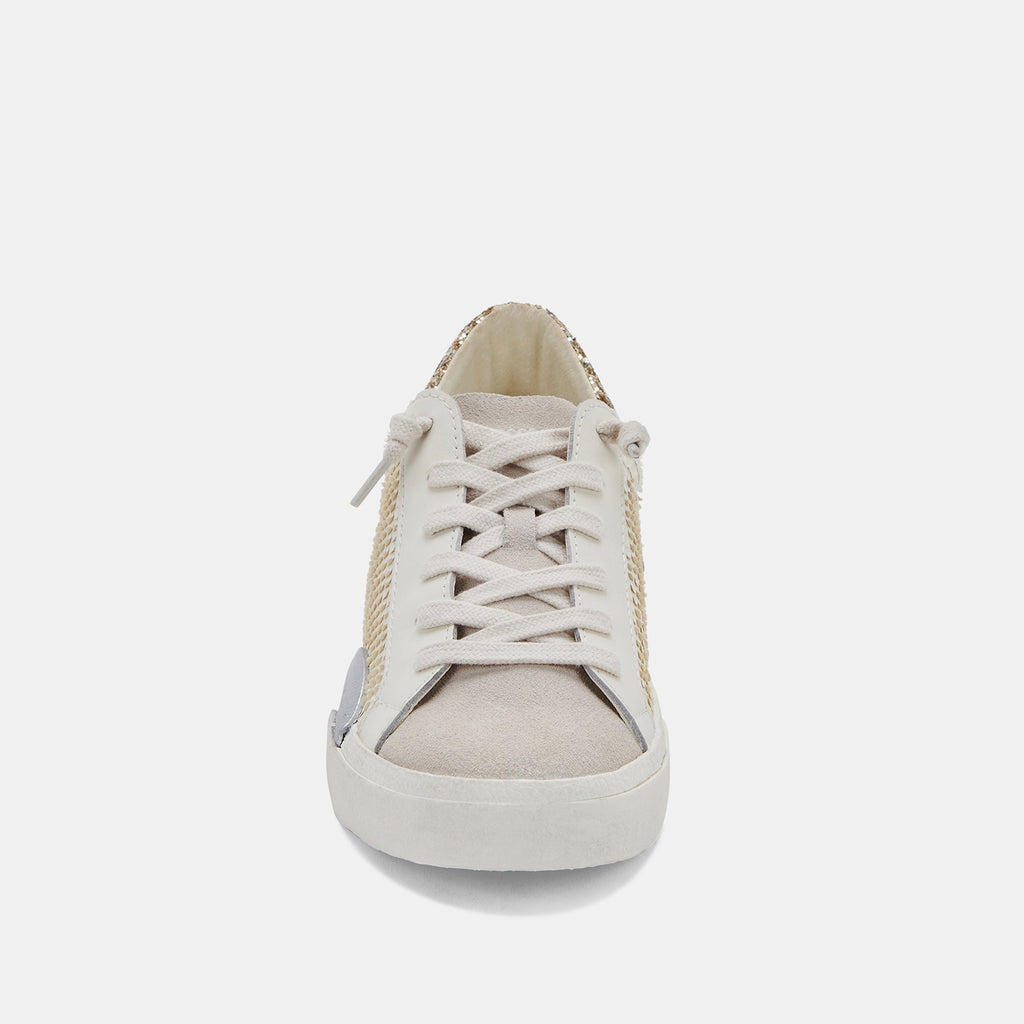 ZINA SNEAKERS IN OFF WHITE EMBOSSED LEATHER -   Dolce Vita - image 6