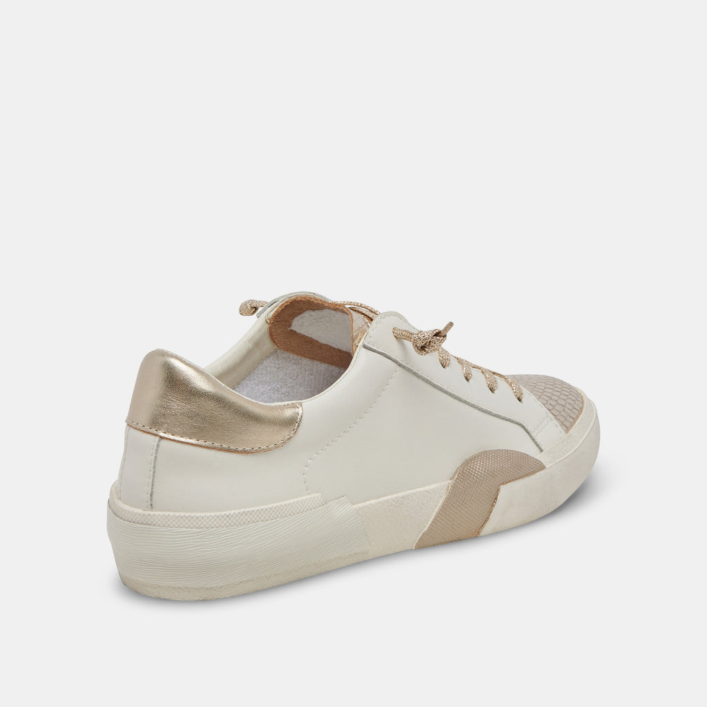 ZINA SNEAKERS WHITE GOLD LEATHER - image 5