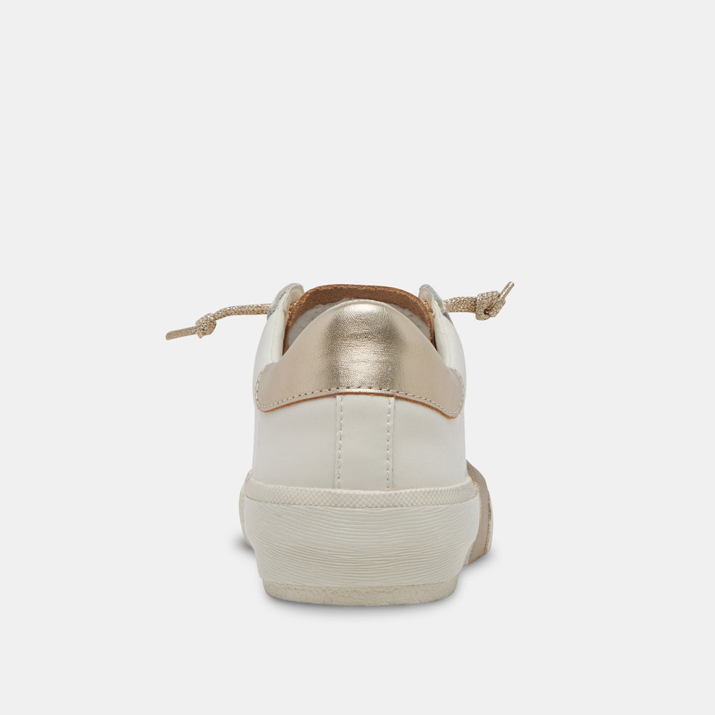 ZINA SNEAKERS WHITE GOLD LEATHER - image 9