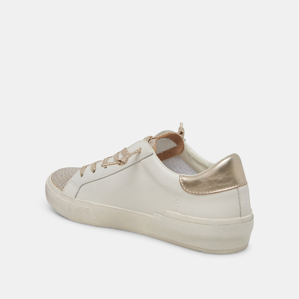 ZINA SNEAKERS WHITE GOLD LEATHER - image 7