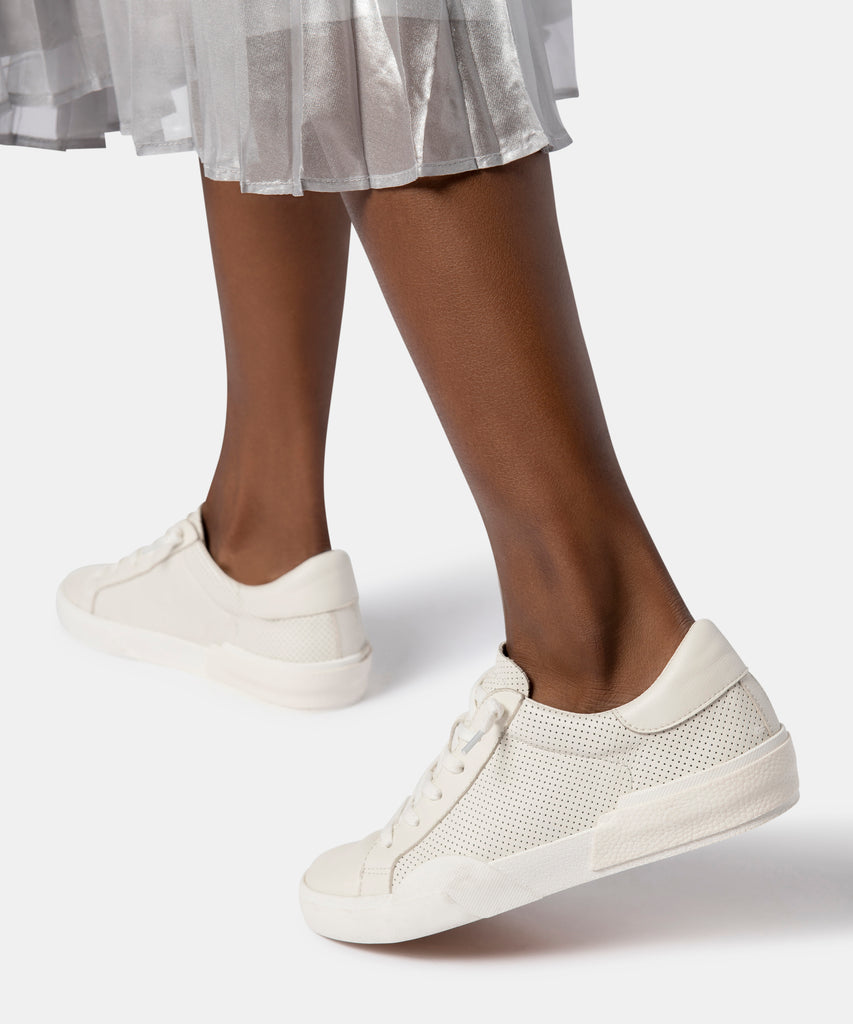 ZINA SNEAKERS IN WHITE PERFORATED LEATHER -   Dolce Vita - image 6