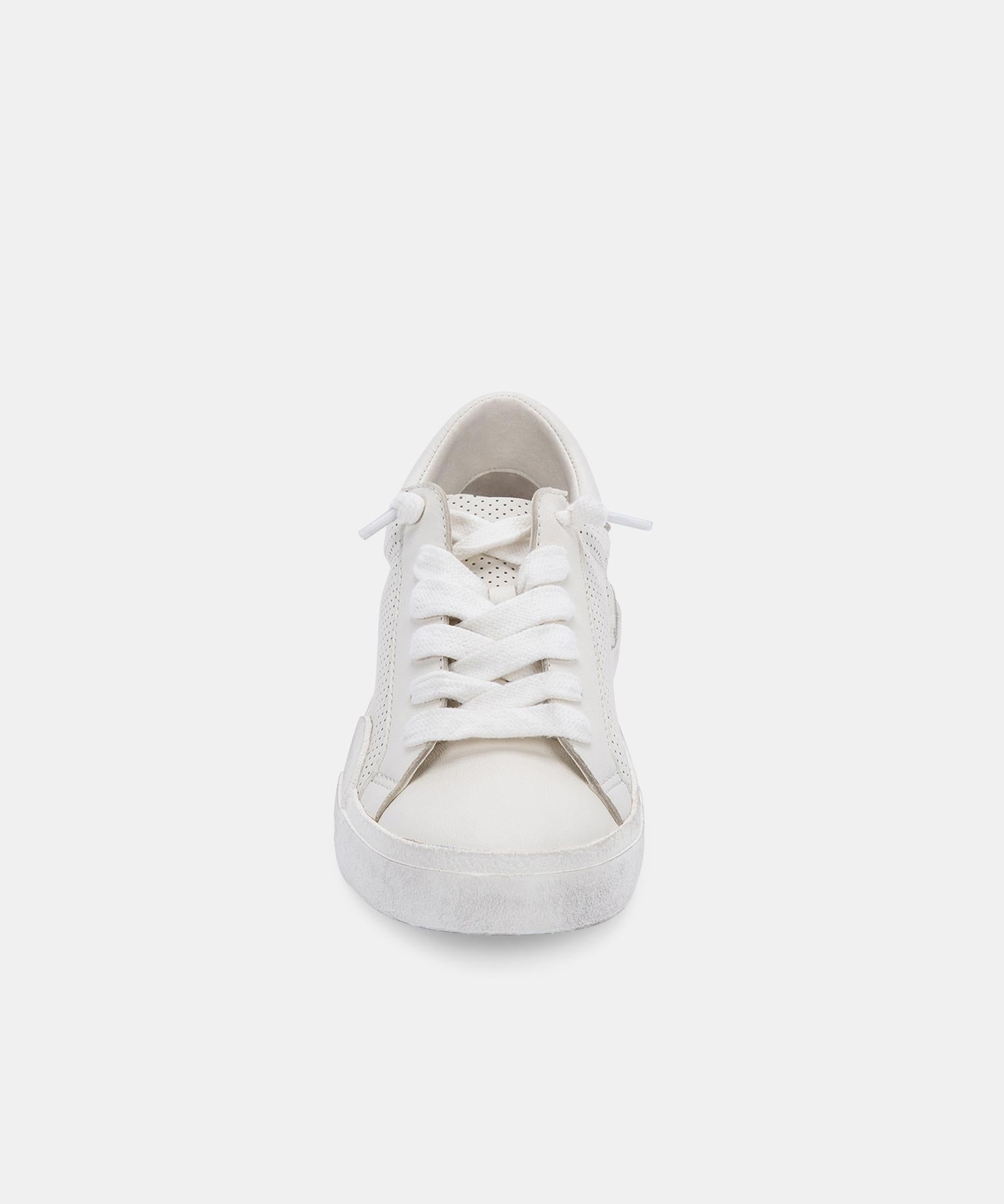 ZINA SNEAKERS IN WHITE PERFORATED LEATHER -   Dolce Vita - view 9