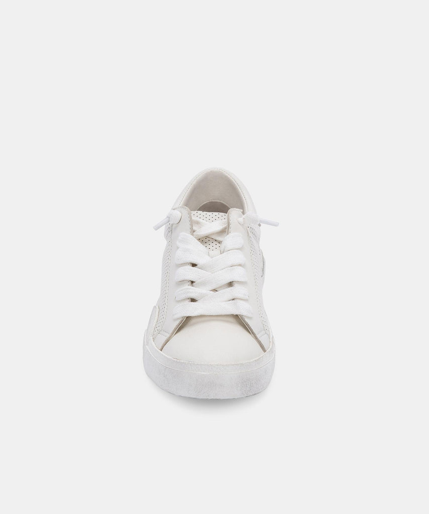 ZINA SNEAKERS IN WHITE PERFORATED LEATHER -   Dolce Vita - image 9