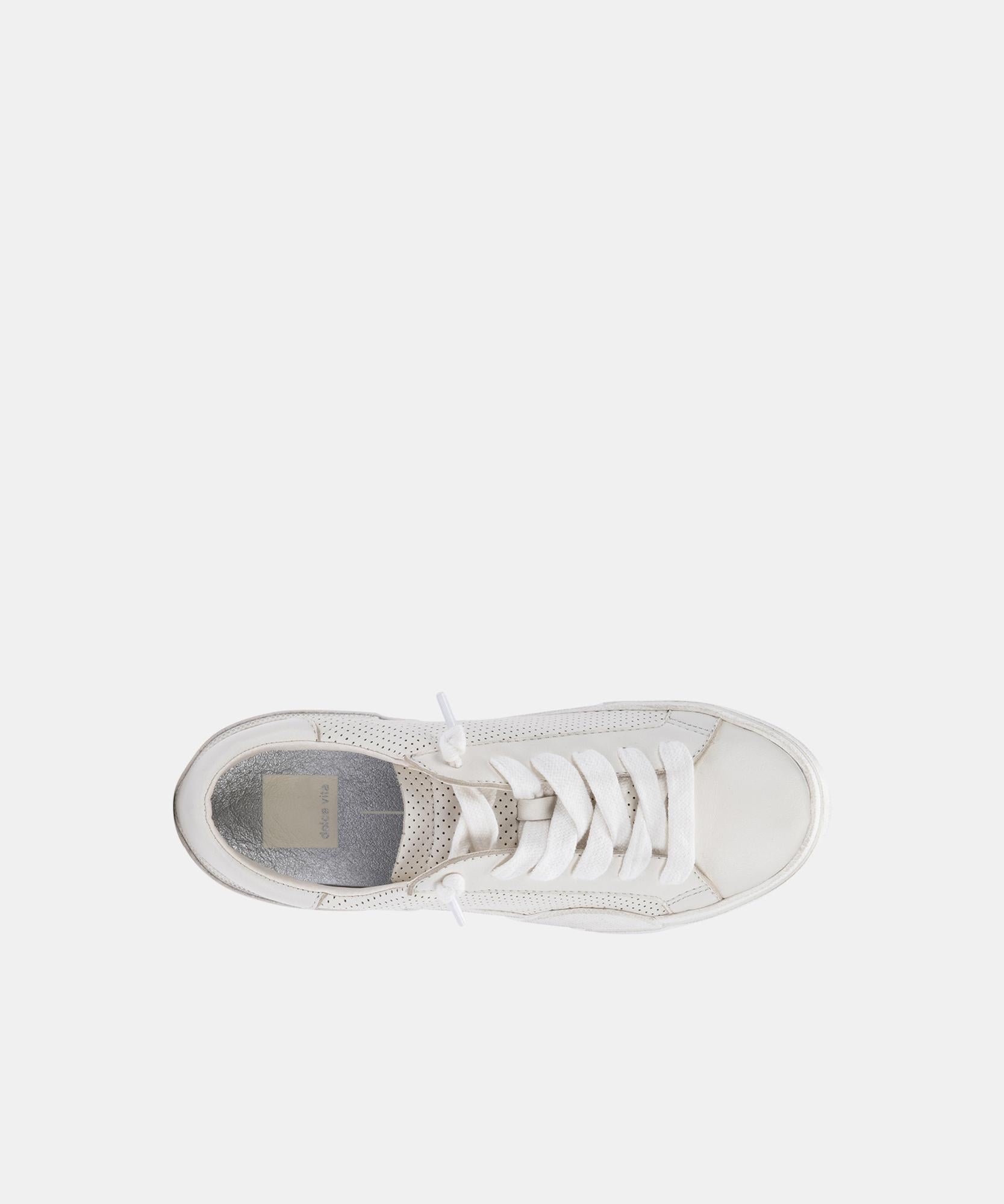 ZINA SNEAKERS IN WHITE PERFORATED LEATHER -   Dolce Vita - view 10