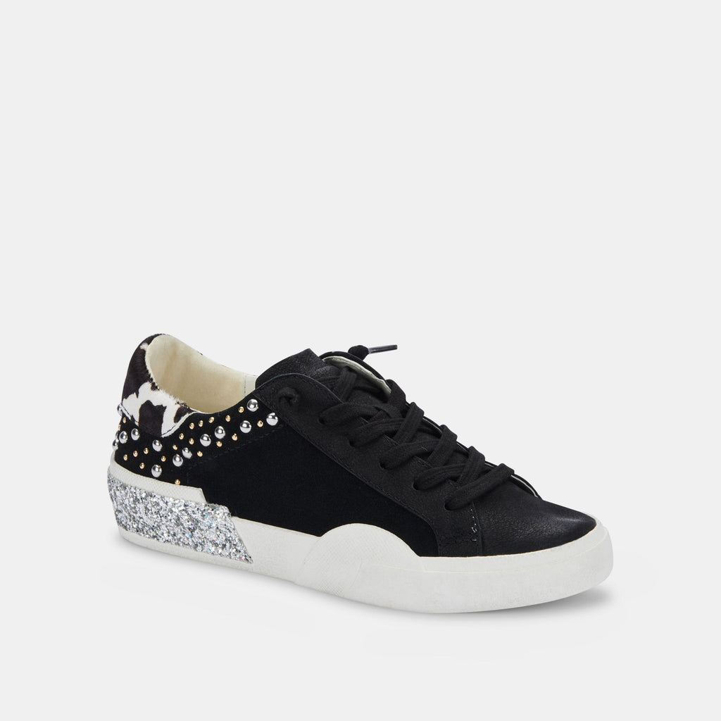 ZINA STUD SNEAKERS IN BLACK LEATHER -   Dolce Vita - image 2