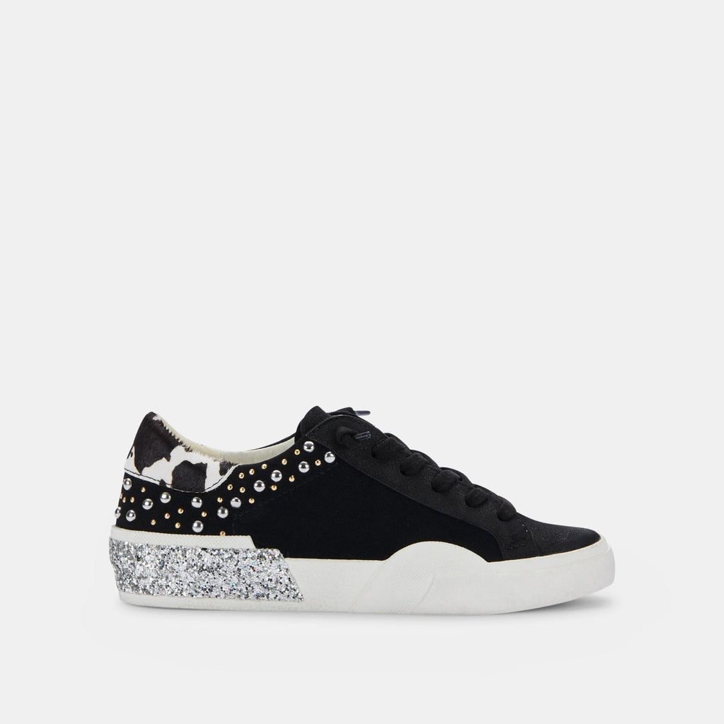 ZINA STUD SNEAKERS IN BLACK LEATHER -   Dolce Vita - image 1