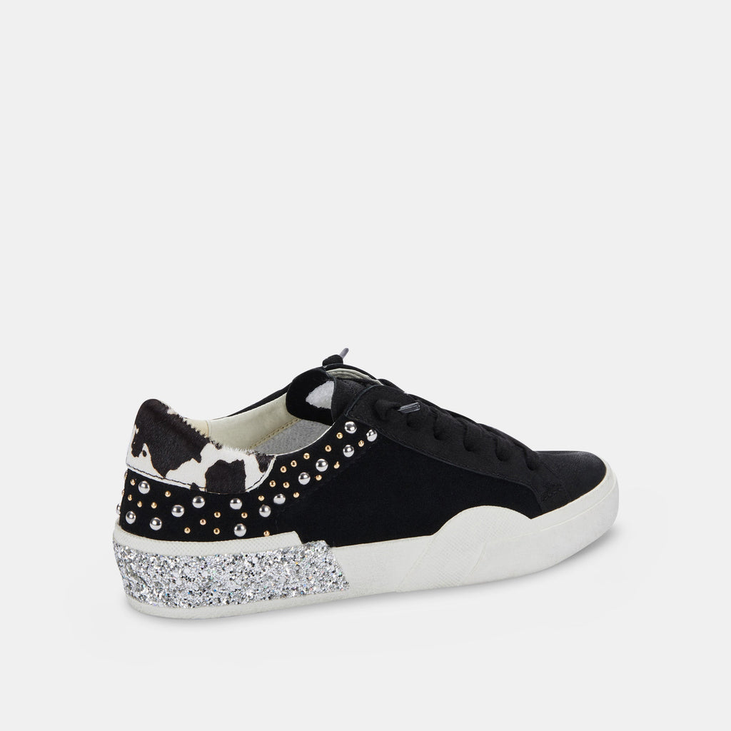 ZINA STUD SNEAKERS IN BLACK LEATHER -   Dolce Vita - image 4