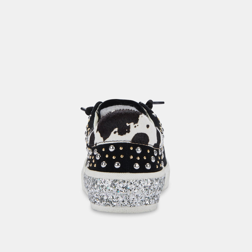ZINA STUD SNEAKERS IN BLACK LEATHER -   Dolce Vita - image 9