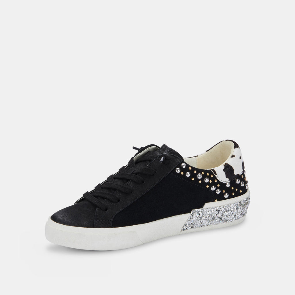ZINA STUD SNEAKERS IN BLACK LEATHER -   Dolce Vita - image 5