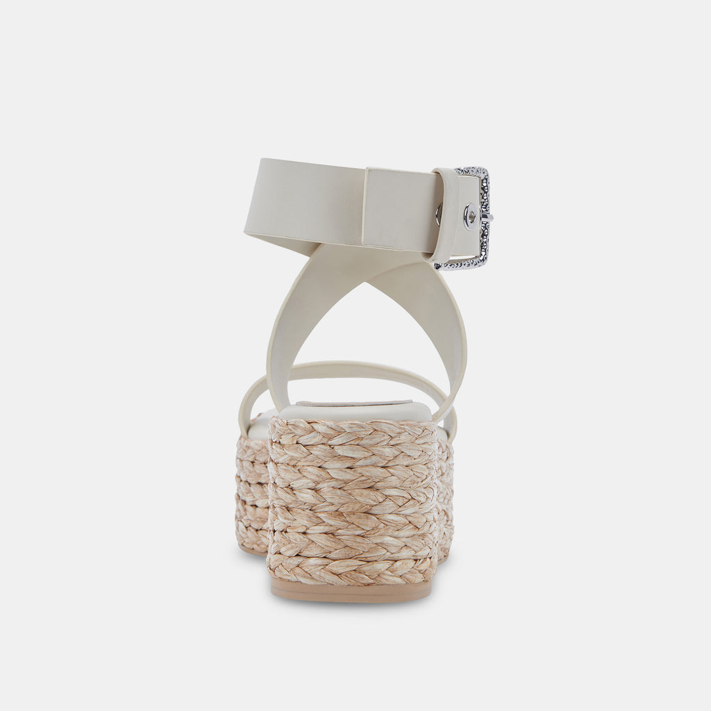 CANNES SANDALS IVORY LEATHER - image 9