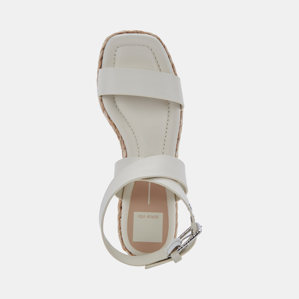 CANNES SANDALS IVORY LEATHER - image 10