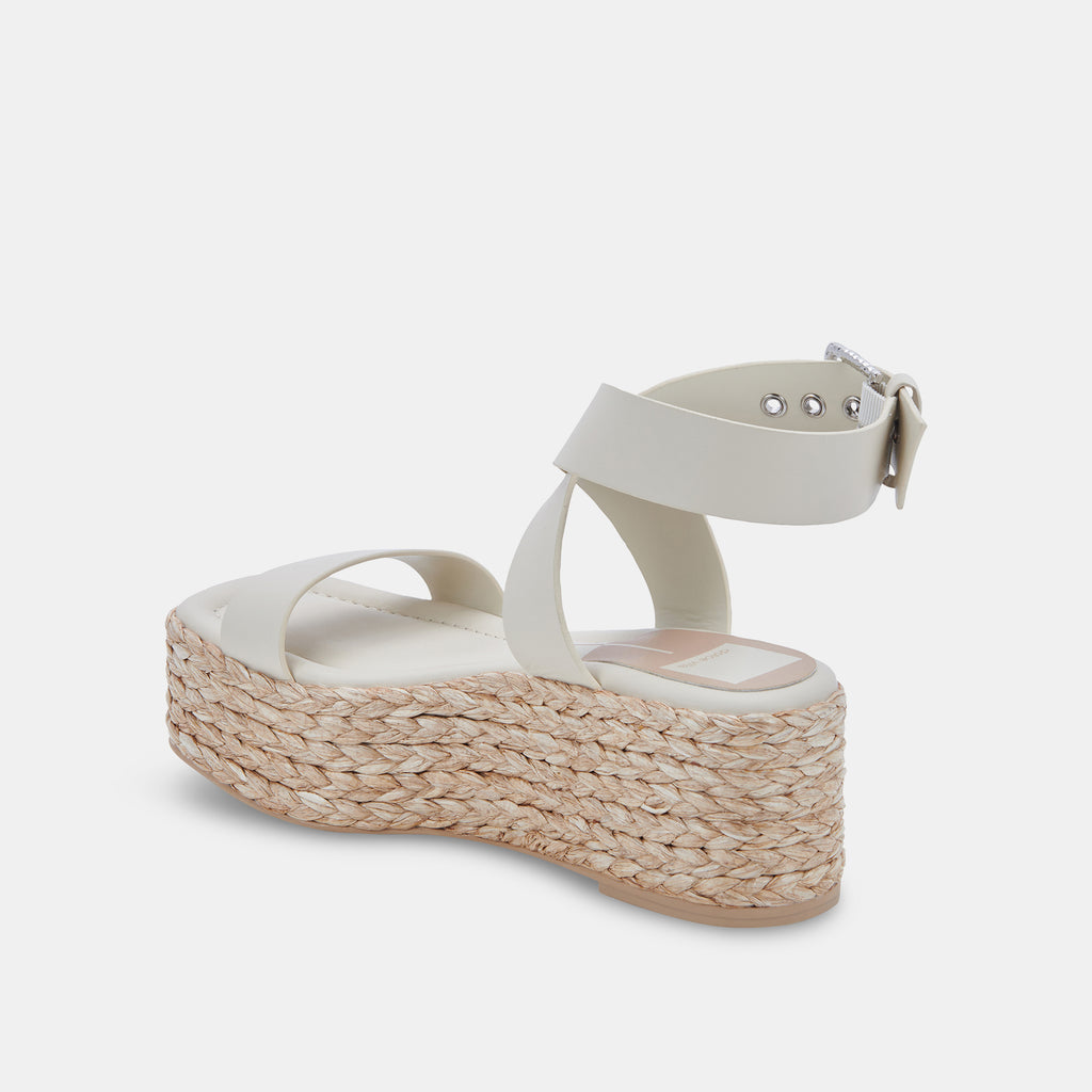 CANNES SANDALS IVORY LEATHER - image 7