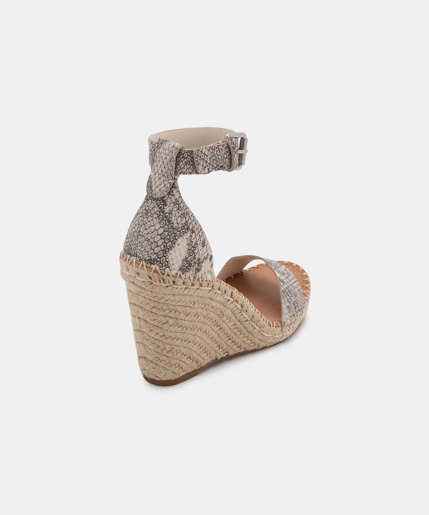 NOOR WEDGES IN STONE SNAKE PRINT LEATHER -   Dolce Vita - image 6