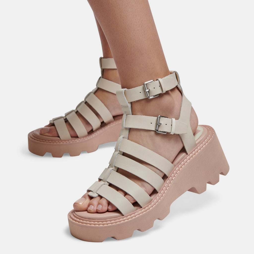 GALORE SANDALS IN IVORY LEATHER - re:vita - image 2