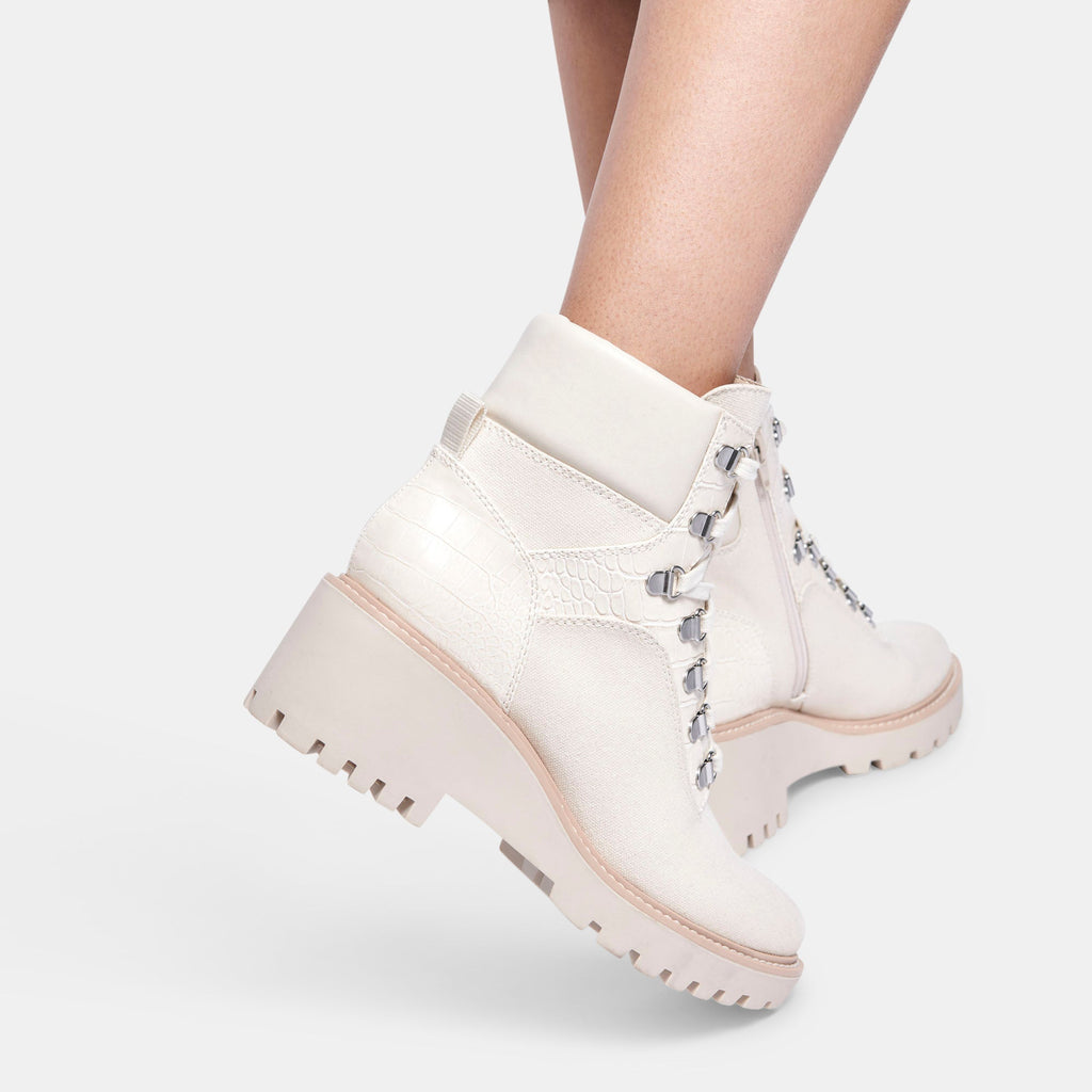 HUNTER BOOTIES IN IVORY CANVAS -   Dolce Vita - image 2