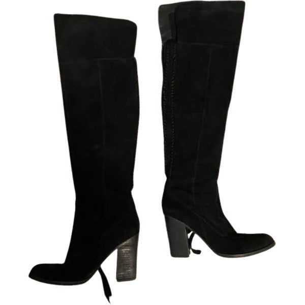 OVER THE KNEE HEELED BOOTS IN BLACK - re:vita - image 1