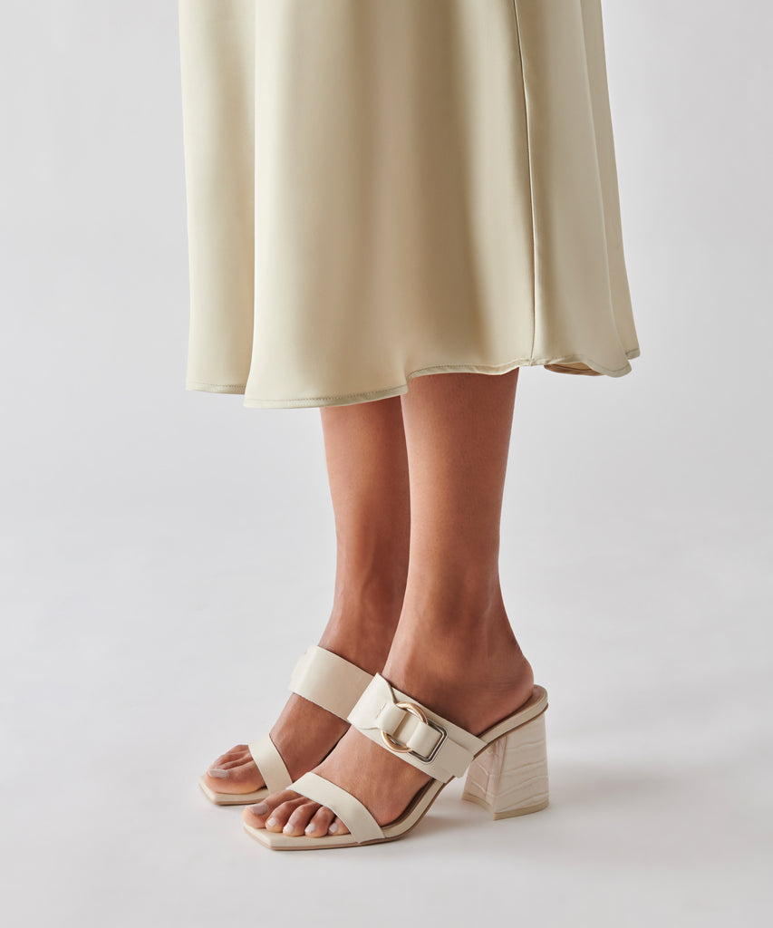 PALYCE HEELS IVORY LEATHER - image 2