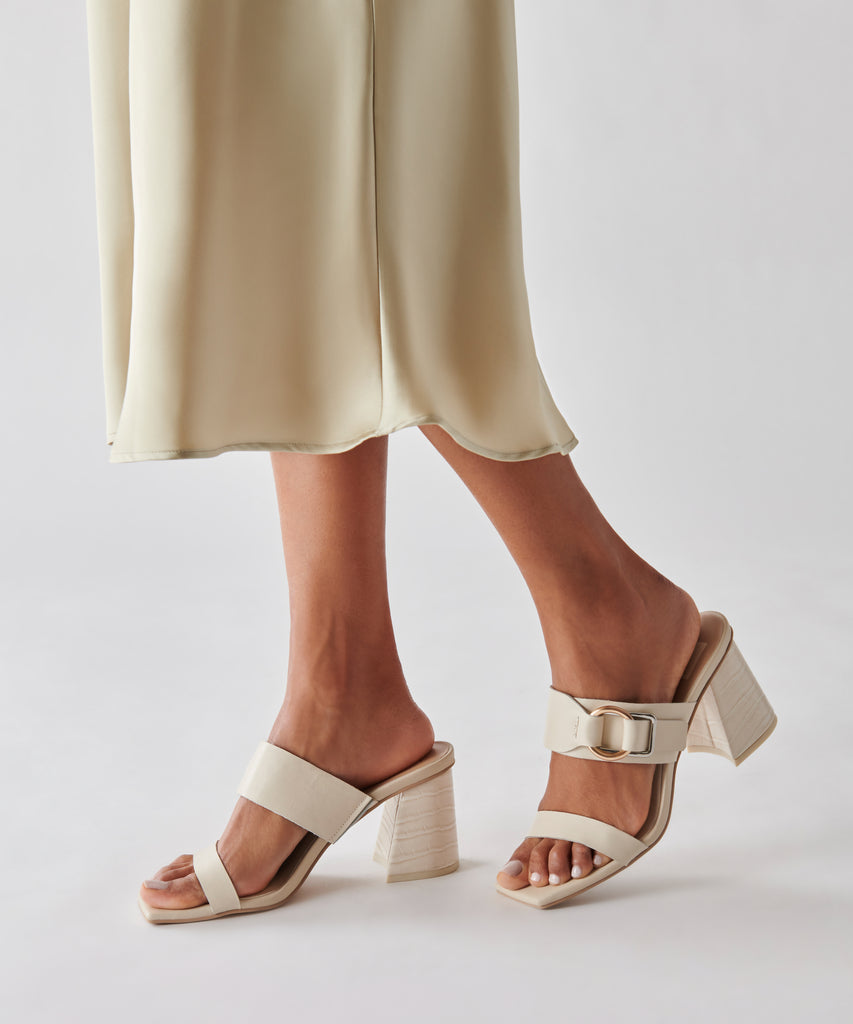 PALYCE HEELS IVORY LEATHER - image 6