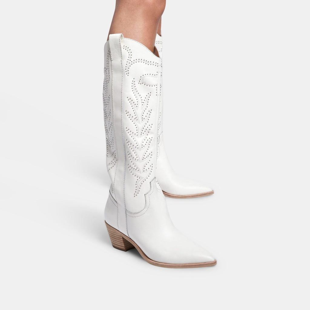 SOLEI STUD BOOTS IN OFF WHITE LEATHER -   Dolce Vita - image 2