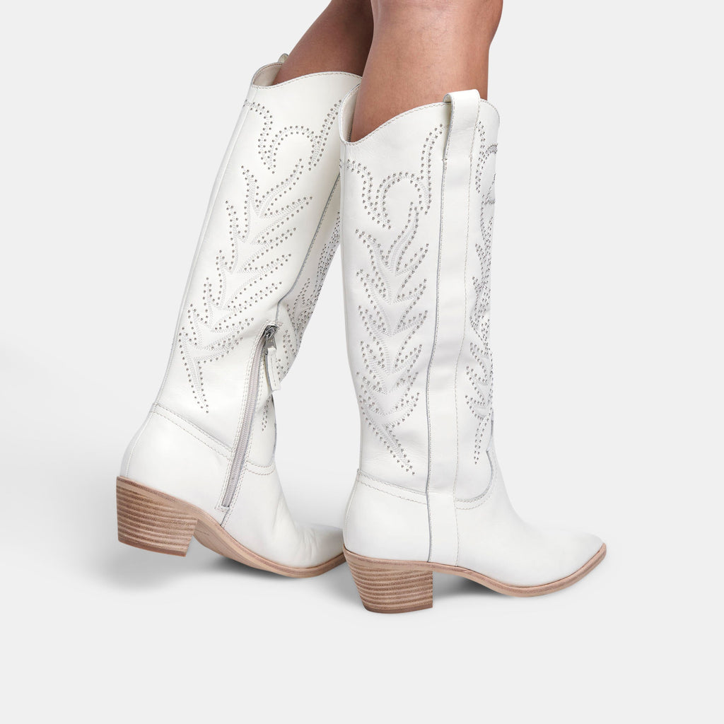 SOLEI STUD BOOTS IN OFF WHITE LEATHER -   Dolce Vita - image 5