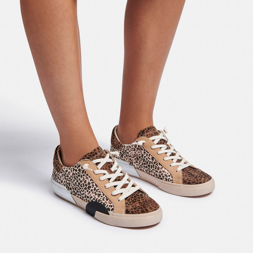 ZINA SNEAKERS IN LEOPARD MULTI DUSTED SUEDE -   Dolce Vita