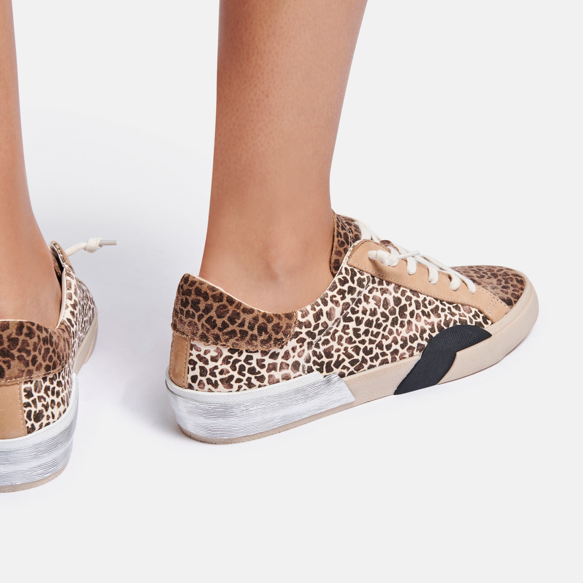 ZINA SNEAKERS IN LEOPARD MULTI DUSTED SUEDE -   Dolce Vita