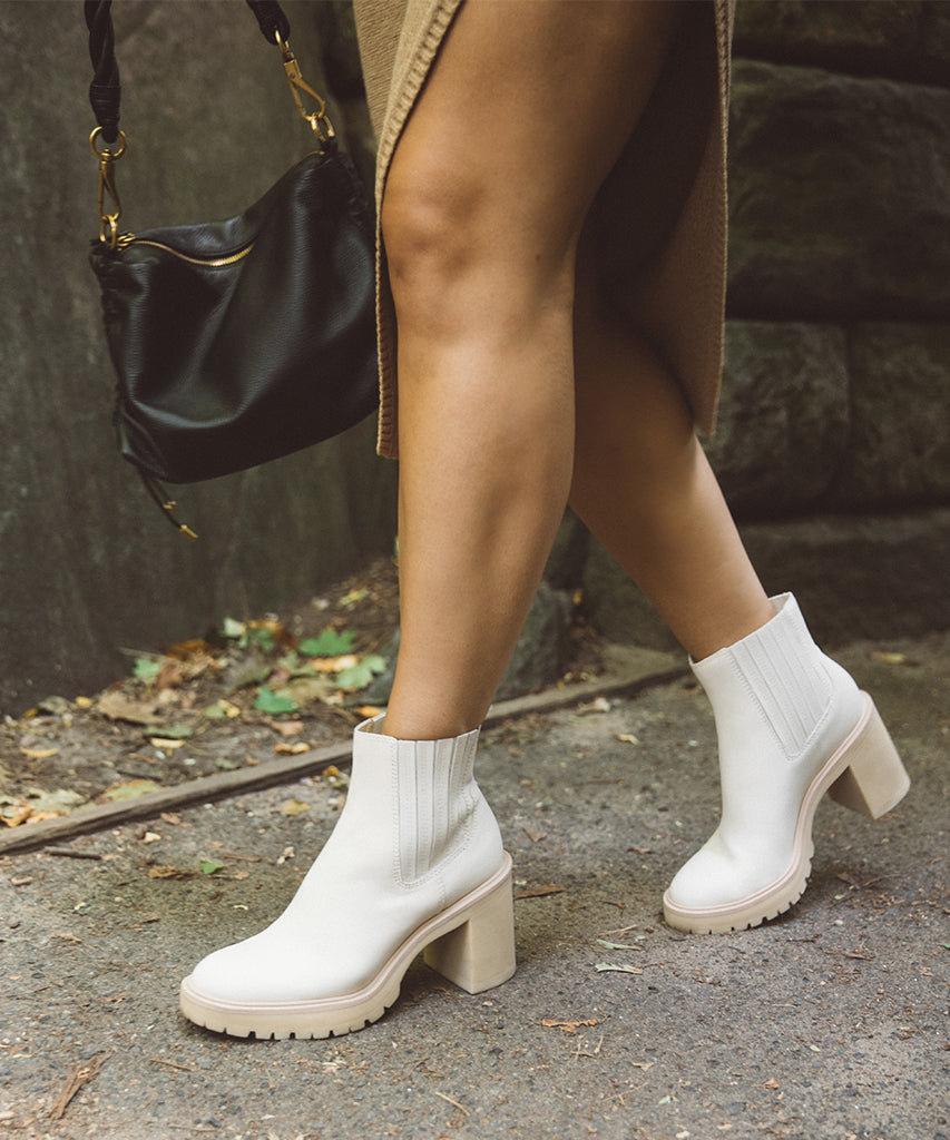 CASTER H2O BOOTIES IN IVORY LEATHER - re:vita - image 2